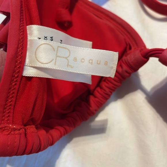 CR Acqua Red Ruffled Bikini Top - Picture 4 of 6
